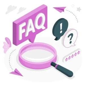 FAQ illustration answering common questions about choosing a local SEO company for improving local search rankings and business growth